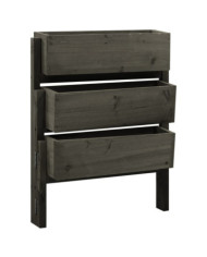 Jardinière pliable de jardin Gris 60x14x75 cm Bois de sapin | Mobilier & Déco