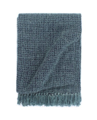 Couverture en coton 125 x 150 cm Bleu indigo | Mobilier & Déco