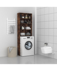 Meuble pour machine à laver Chêne fumé 64x24x190 cm | Mobilier & Déco