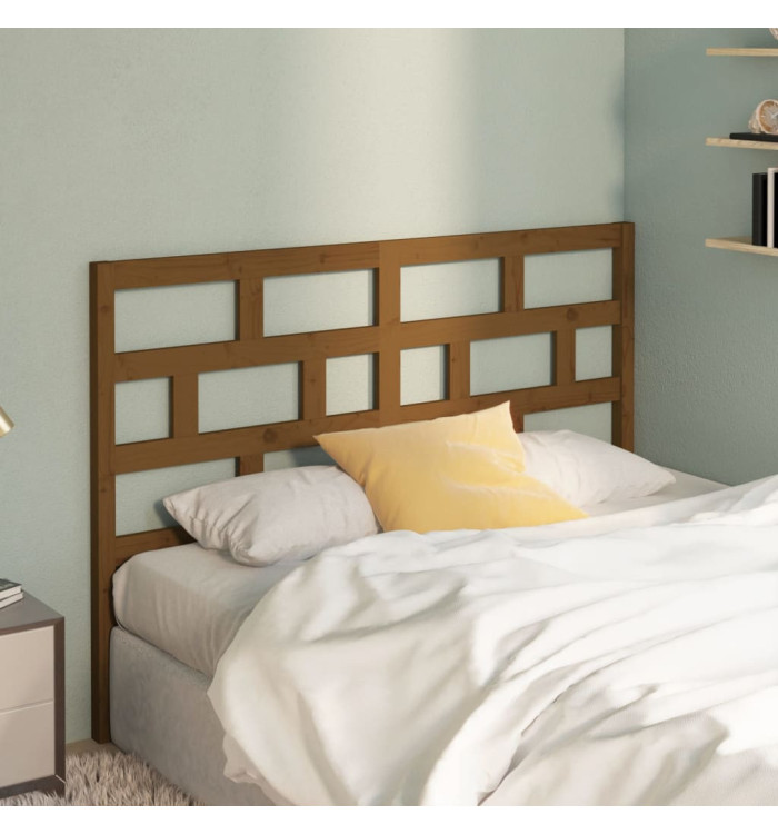 Tête de lit Marron miel 166x4x100 cm Bois massif de pin | Mobilier & Déco