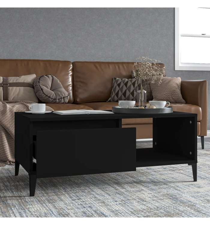 Table basse Noir 90x50x36,5 cm Bois d'ingénierie | Mobilier & Déco