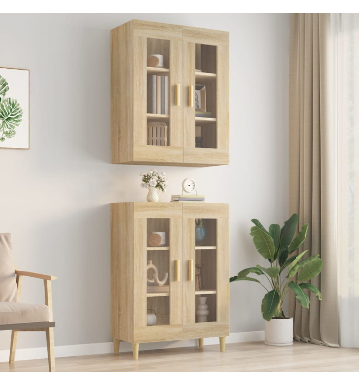 Armoire murale suspendue Chêne sonoma 69,5x34x90 cm | Mobilier & Déco