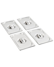 Couvercles de plateau 4 pcs GN 1/4 Acier inoxydable | Mobilier & Déco