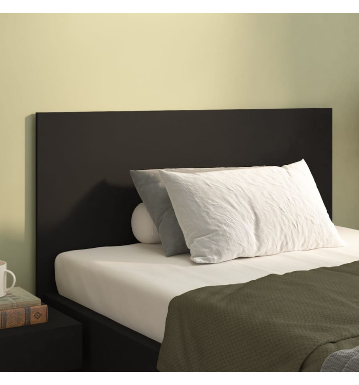 Tête de lit Noir 120x1,5x80 cm Bois d'ingénierie | Mobilier & Déco