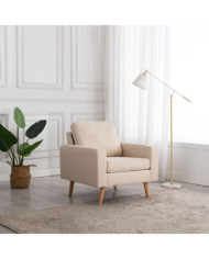 Fauteuil Crème Tissu | Mobilier & Déco