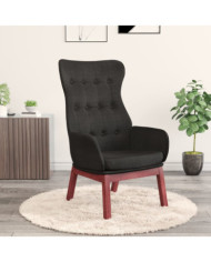 Chaise de relaxation Noir Tissu | Mobilier & Déco