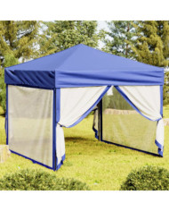 Tente de réception pliable avec parois Bleu 3x3 m | Mobilier & Déco