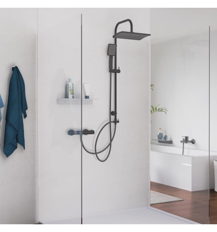 SCHÜTTE Ensemble de douche de tête MALLORCA noir mat | Mobilier & Déco