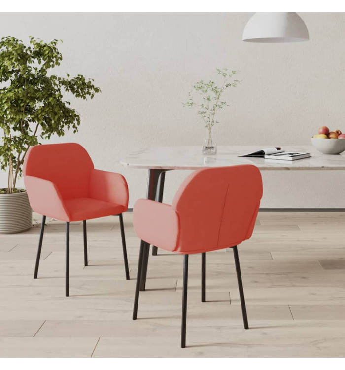 Chaises à manger lot de 2 Rose Velours | Mobilier & Déco