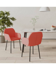 Chaises à manger lot de 2 Rose Velours | Mobilier & Déco