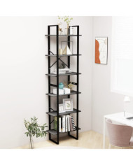 Étagère de rangement Gris 60x30x210 cm Bois d'ingénierie | Mobilier & Déco
