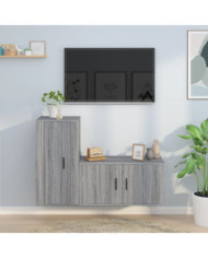 Ensemble de meubles TV 2 pcs Sonoma gris Bois d'ingénierie | Mobilier & Déco