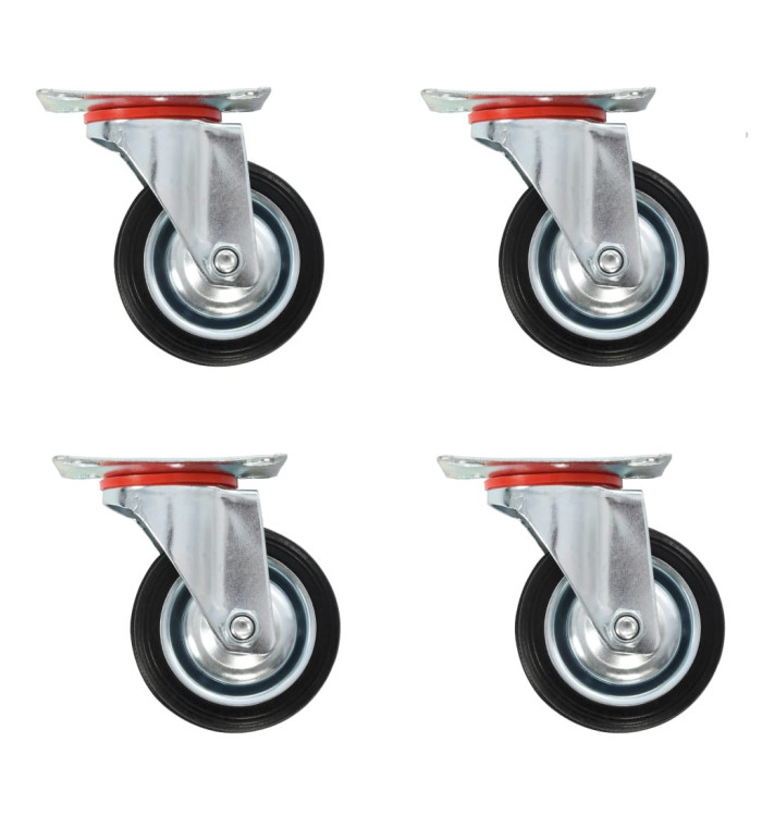 Roulettes pivotantes 4 pcs 75 mm | Mobilier & Déco