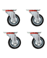Roulettes pivotantes 4 pcs 75 mm | Mobilier & Déco