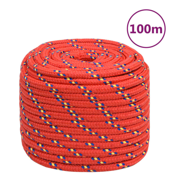 Corde de bateau Rouge 18 mm 100 m Polypropylène | Mobilier & Déco