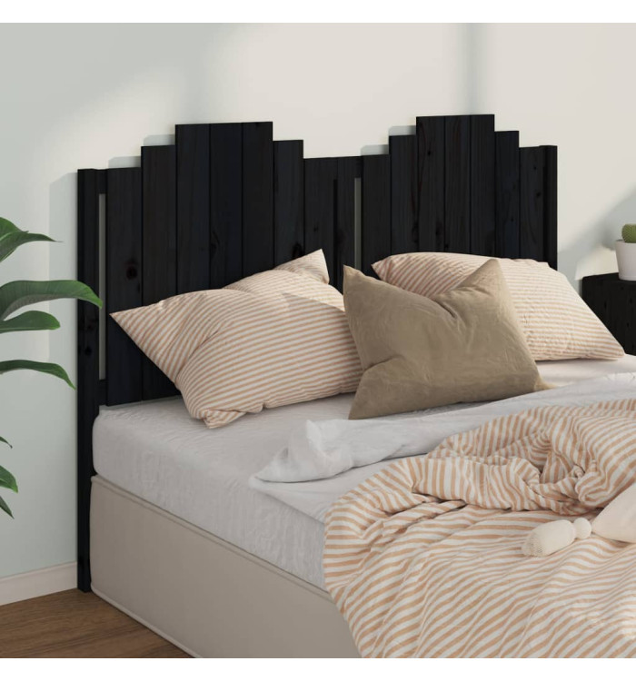 Tête de lit Noir 166x4x110 cm Bois massif de pin | Mobilier & Déco
