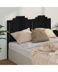 Tête de lit Noir 166x4x110 cm Bois massif de pin | Mobilier & Déco