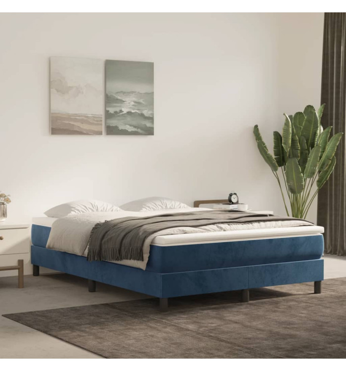 Matelas de lit à ressorts ensachés Bleu foncé 140x190x20 cm | Mobilier & Déco