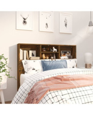 Armoire de tête de lit Chêne fumé 120x19x103,5 cm | Mobilier & Déco