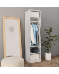 Garde-robe Blanc brillant 50x50x200 cm Bois d’ingénierie | Mobilier & Déco