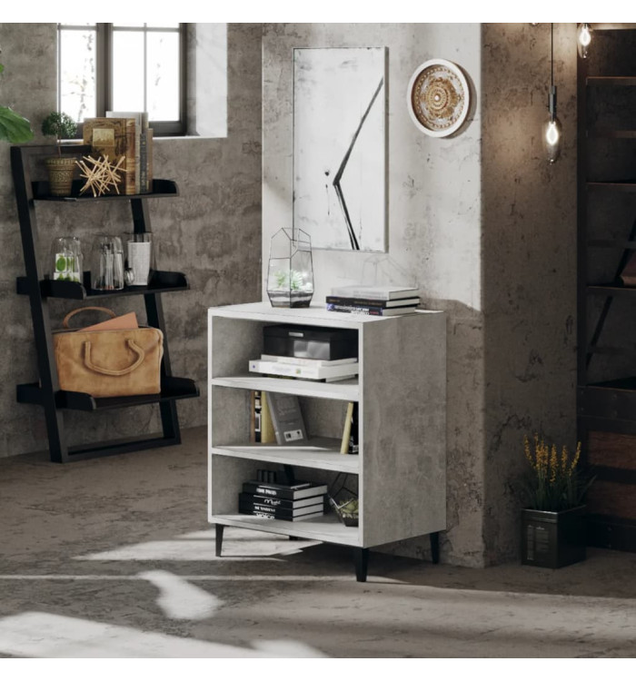 Buffet gris béton 57x35x70 cm bois d'ingénierie | Mobilier & Déco