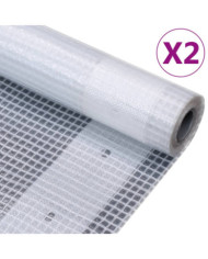 Bâches Leno 2 pcs 260 g/m² 4x2 m Blanc | Mobilier & Déco