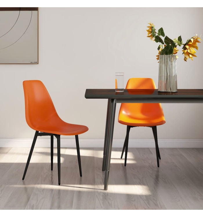 Chaises à manger lot de 2 orange PP | Mobilier & Déco
