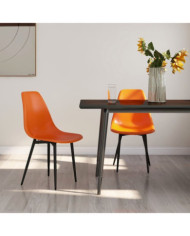 Chaises à manger lot de 2 orange PP | Mobilier & Déco