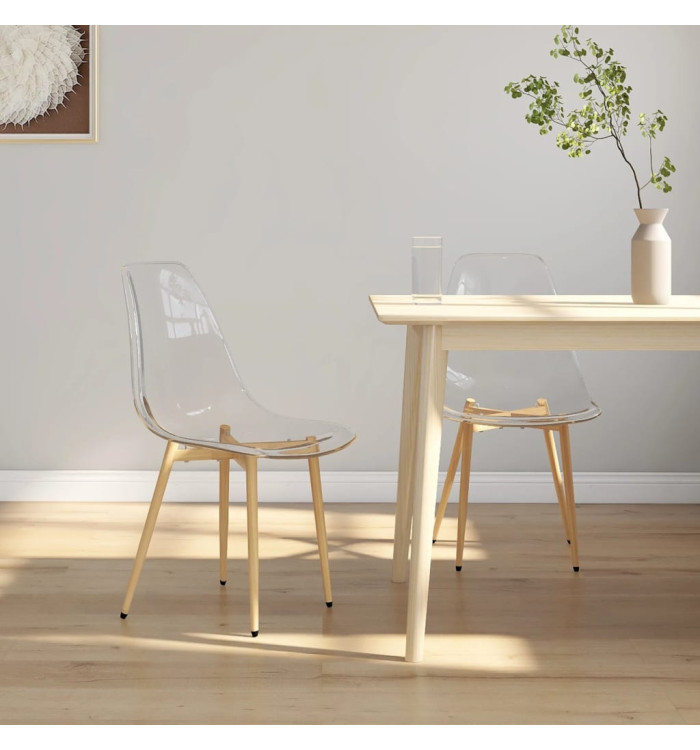 Chaises à manger lot de 2 Transparent PET | Mobilier & Déco