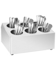 Porte-couverts 6 grilles Carré Acier inoxydable | Mobilier & Déco