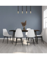 Chaises à manger lot de 6 blanc PP | Mobilier & Déco