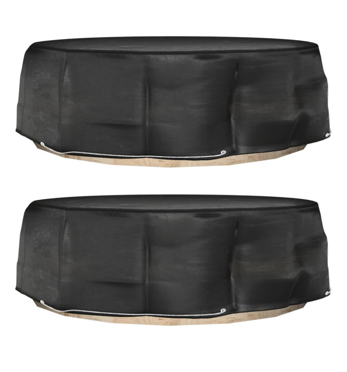 Housses pour salon îlot 2 pcs 10 œillets Ø236x67 cm rond | Mobilier & Déco