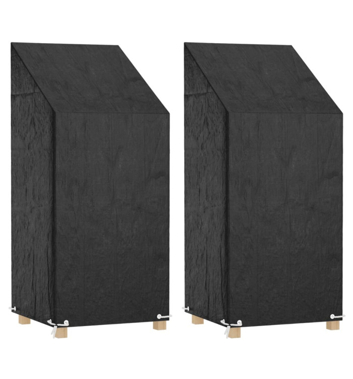 Housses de chaise de jardin 2 pcs 8 œillets 65x65x110/150 cm PE | Mobilier & Déco
