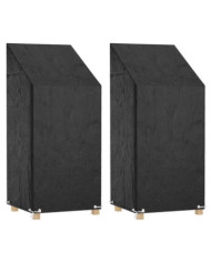 Housses de chaise de jardin 2 pcs 8 œillets 65x65x110/150 cm PE | Mobilier & Déco