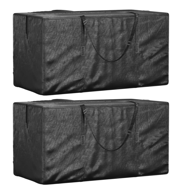 Sacs de rangement pour sapin de Noël 2 pcs noir polyéthylène | Mobilier & Déco