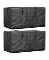 Sacs de rangement pour sapin de Noël 2 pcs noir polyéthylène | Mobilier & Déco