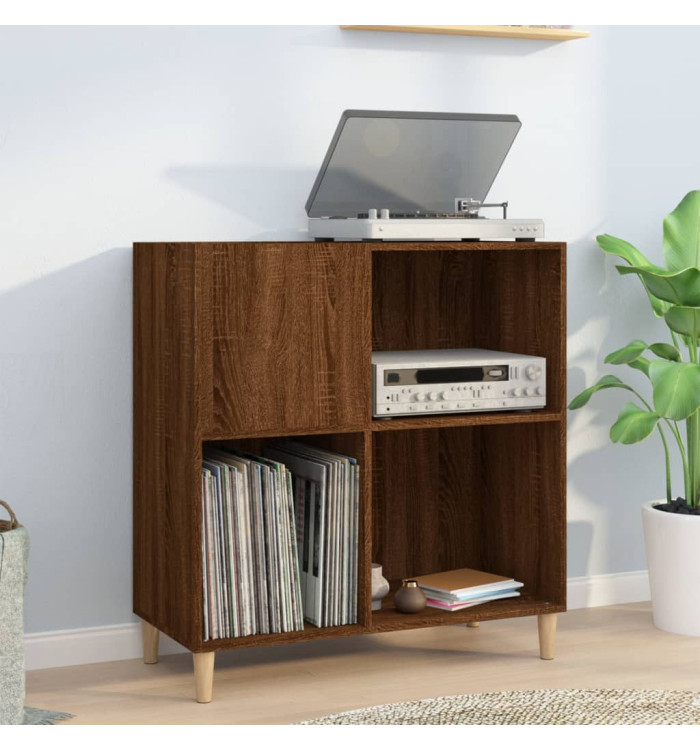 Armoire à disques chêne marron 84,5x38x89 cm bois d'ingénierie | Mobilier & Déco
