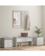 Ensemble de meubles de couloir Gris béton Bois d'ingénierie | Mobilier & Déco