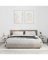 Tables de chevet murales 2 pcs gris béton 41,5x36x28 cm | Mobilier & Déco