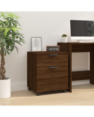 Classeur mobile avec roues Chêne marron 45x38x54 cm Bois | Mobilier & Déco