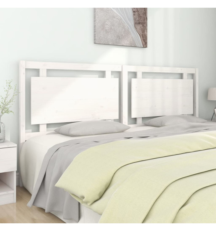Tête de lit Blanc 205,5x4x100 cm Bois massif de pin | Mobilier & Déco