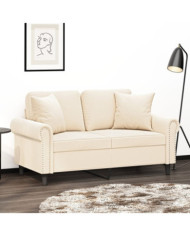 Coussins décoratifs lot de 2 Crème 40x40 cm Velours | Mobilier & Déco