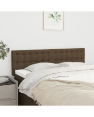 Têtes de lit 2 pcs Marron foncé 72x5x78/88 cm Tissu | Mobilier & Déco