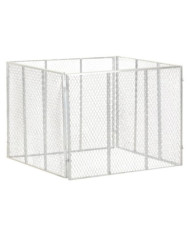 Composteur de jardin 100x100x77 cm Fer galvanisé | Mobilier & Déco