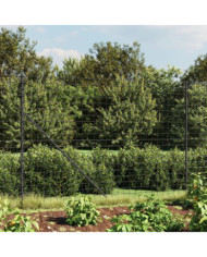 Clôture en treillis métallique anthracite 2,2x25 m | Mobilier & Déco
