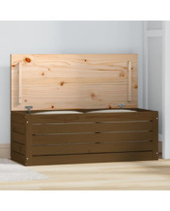 Boîte de rangement Marron miel 89x36,5x33 cm Bois massif pin | Mobilier & Déco