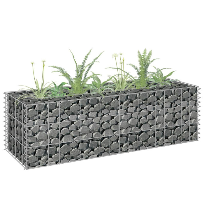 Lit surélevé à gabion Acier galvanisé 90x30x30 cm | Mobilier & Déco