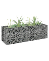Lit surélevé à gabion Acier galvanisé 90x30x30 cm | Mobilier & Déco