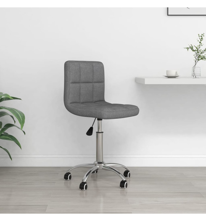 Chaise pivotante de bureau Gris clair Tissu | Mobilier & Déco