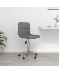 Chaise pivotante de bureau Gris clair Tissu | Mobilier & Déco